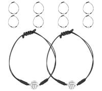 Toyvian 10 pulseras de voleibol: pulseras deportivas ajustables para jugadores, estudiantes, mujeres y hombres.