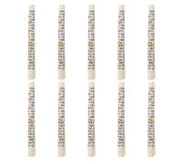 Toyvian 10 Rollos de Mezuzá Beige Bendiciones Hebreas Auténticas para Decoración Religiosa del Hogar, Papel Resistente y Cuerda para Ambientes Interiores