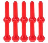 Toyvian 10 tetinas para alimentación de ganado: tapa universal para cubo de leche - Tetina roja para lactancia de animales de granja - Tetina de repuesto para biberones, terneros, corderos, cabras y