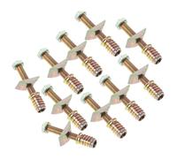 Toyvian 10 Unidades Conector de Cama Dorado de Hierro M8x60 para Marco de Cama y Caja, Tornillo, Tuerca y Arandela Semicircular, Adecuado para Mantenimiento y Reemplazo de Hardware