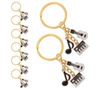 Toyvian 10 Unidades Llavero Resistente al Desgaste y Decorativo Diseño Musical Único de Aleación Adecuado para Fiestas Accesorio para Aficionados la Música