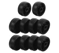 Toyvian 10 Unidades Rodillos para Equipo de Gimnasio en Color Negro Material PP y Pa, Rendimiento Silencioso y Fácil Instalación para Accesorios de Bicicletas Estáticas y Cintas de Correr