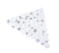 Toyvian 100 bolas con números del 1 al 100 bolas de bingo numeradas, pelotas de ping pong, pelotas de cerveza, juegos de fiesta, fiestas, juegos de bebida, pelotas de ping pong numeradas