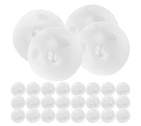 Toyvian 100 bolas de sonajero blancas de 24 mm para hacer ruido en juguetes de ganchillo, para reparar juguetes de bebé - Accesorios para hacer ruidos de marionetas