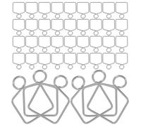 Toyvian 100 Clips para Candelabros de 14 Mm en Acero Inoxidable 304 Cromado, Sujetadores para Lámparas de Araña, Piezas de Suspensión para Bricolaje Bolas y Prismas de Cristal