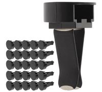 Toyvian 100 Clips para Ventilación de Coche Negro Soporte Redondo, Accesorios Metálicos para Ambientador de Aire, Clips para Perfume de Ventilación, Kit de 100 Unidades para Decoración