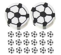 Toyvian 100 Cuentas de Arcilla Polimérica Diseño de Fútbol Pequeñas Cuentas Deportivas para Manualidades Abalorios para Hacer Pulseras y Collares DIY Paquete de 100 Piezas