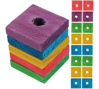 Toyvian 100 Piezas Juguete de Perro de Madera para Morder Agujero para Colgar, de Chips para Loros y Pájaros en DIY, Adecuado para Periquitos y Cacatúas Color Aleatorio
