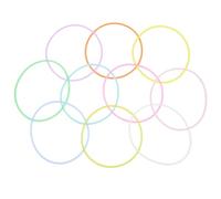 Toyvian 100 Pulseras de Silicona Elásticas Multicolor Que Brillan Oscuridad, Accesorios Luminosos para Fiestas, Hombres, Mujeres y Adolescentes, Pulseras Flexibles y Color Color Aleatorio