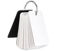Toyvian 100 Unidades Tarjetas de Alfabetización en Papel Blanco con Anilla Metálica, Recargables y Fáciles de Usar para Estudiantes en Escuela y Oficina