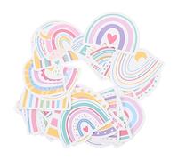 Toyvian 100piezas Pegatinas Decorativas Nubes y Arcoíris para Paredes Interiores Adornos Adhesivos Preciosos para Ordenadores y Fiestas