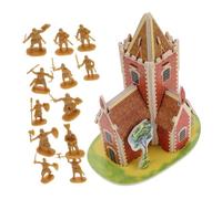 Toyvian 100piezas Soldados Medievales y Castillo Pirata para Guerra Modelo De Caballeros y Soldados para Construcción De Castillos Juguete Educativo y Decorativo