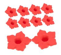 Toyvian 10piezas Accesorios para Comedero De Colibríes Repuesto De Flores De Plástico para Comedero De Pájaros Jardín Exterior