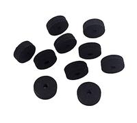 Toyvian 10piezas Arandelas De Fieltro Para y Almohadillas Negras Para Soporte De Guitarra Accesorios De Percusión