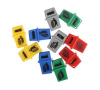 Toyvian 10piezas Cubo De Basura De Casa De Muñecas Miniatura De Resina para Micropaisaje Contenedores De Basura para Jardín De Hadas Accesorio De Clasificación para Maquetas De Ferrocarril