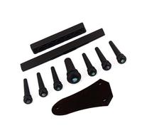 Toyvian 10piezas Ébano Para Guitarra Acústica Incluye Tapa Del Alma Del Mástil Cejuela y Clavijas De Puente De Repuesto Para Reemplazo De Selleta De Guitarra