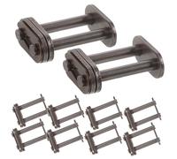 Toyvian 10piezas Enlace Cadena Bicicleta Doble Acero Inoxidable Hebilla Rápida Para Conectar Eslabones Compatible Cadena Rodillos