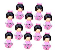 Toyvian 10piezas Muñecas Japonesas Kimono para Decoración De Jardines y Mesas Accesorios De Diseño Tradicional para Hogar y Oficina