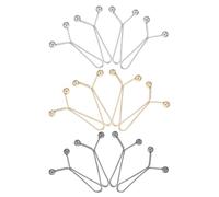 Toyvian 12 Clips Ajustables para Cintura de Pantalones Desmontables Ajustador Invisible para Jeans y Faldas Reductor de Talla en Colores Dorado Negro y Plateado 4 Unidades para Uso
