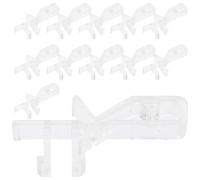 Toyvian 12 Clips para Cortinas Transparentes de Acrílico, Tamaño 1-7/8 Pulgadas, Piezas de Repuesto para Cenefa Ranura Oculta, Accesorios para Persianas y Reparación de Estores, Pack de