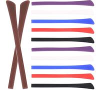 Toyvian 12 Pares Funda de Silicona Antideslizante para Patas de Gafas, Accesorios Cómodos para Fiesta Verano, Adecuado para Deportes y Uso Diario, Repuesto para Patillas Gafas