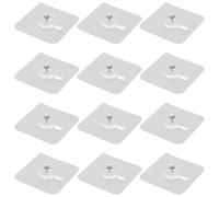 Toyvian 12 Pegatinas Invisibles sin Rastro para Tornillos sin Perforaciones Adhesivas Gruesas 6 MM Expuestos Gancho para Cuadros Aptas para Paredes de Cemento y Madera Dura Kit para