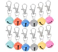 Toyvian 12 Piezas Campana del Collar del Animal doméstico Largo Cascabel de Gato Deber XXX y Campanas de Gato Colgantes de Bricolaje cascabeles Decorativos para Gatos Metal Color Aleatorio