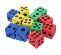 Toyvian 12 Piezas Dados de Espuma para Dados Numéricos Reutilizables para Educativos Fiestas y Actividades Aula Suministros de Suaves y