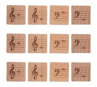Toyvian 12 Piezas Dados Musicales Estimulan el Interés Musical de Madera 8 Caras y Practican Teoría para Principiantes y Profesores en Actividades de Aula