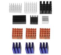 Toyvian 12 Piezas Kit de Disipadores de Calor de Cobre y Aluminio con Pasta Térmica Adhesiva de Doble Cara para Placa de Desarrollo 3b con Conductividad Térmica Mejorada para Enfriamiento
