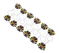 Toyvian 12 Piezas Llavero Colgante de Bombero, , Pvc Negro para Fiesta