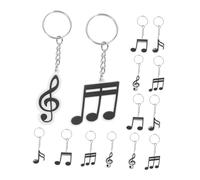 Toyvian 12 piezas Llaveros PVC Notas Musicales para Fiestas Temáticas y Cumpleaños Decoración Resistente y Ecológica para Amantes Música Cotillón y Eventos
