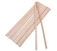 Toyvian 12 Piezas Moldura Decorativa de Madera Cuentas Semicirculares Beige para Paredes y Muebles, Oculta Huecos y Cortes, Adecuado para Manualidades y Renovación de Estantes