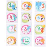 Toyvian 12 Piezas Pegatinas Mensuales Para Bebés Pegatinas Decorativas Del Recién Nacido Para Recordar Cada Mes