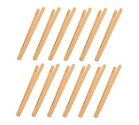 Toyvian 12 Piezas Pinzas de Bambú Montessori para Herramientas de Motricidad Clip para Perlas y Frijoles Juguete Educativo para Clases y Aprendizaje Autónomo