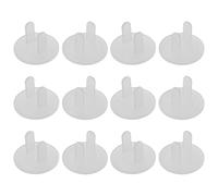Toyvian 12 protectores de enchufes a prueba de niños para bebés - Tapas de seguridad para enchufes de pared de 2 clavijas.