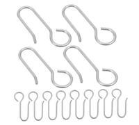 Toyvian 120 Piezas Ganchos Riel Cortina Acero Zincado Resistente Ganchos Colgar Cortinas para Cocina Oficina Dormitorio Baño Compatible con Rieles con Ojales