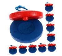 Toyvian 12piezas Castañuelas de Madera Orff Juguete de Percusión Musical para Instrumentos Musicales de Madera Clases de Música y Desarrollo Infantil Casa o Escuela