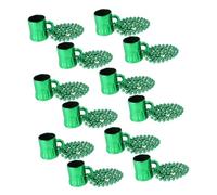 Toyvian 12piezas Collar Para Día De San Patricio Colgante De Taza Irlandesa Joyería Festiva Cuentas Decorativas Para Fiestas y Disfraces