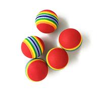 Toyvian 12Piezas Mascotas Arco Iris Eva Esponja para Perros Interactivos Masticables para Entrenamiento