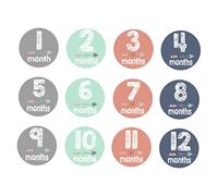 Toyvian 12piezas Pegatinas De Fotos Mensuales para Bebés Pegatinas Autoadhesivas De Logros para Recién Nacidos para Álbumes De Recortes y Recuerdos Barriga