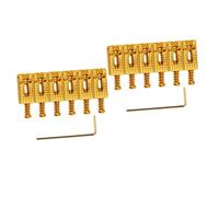 Toyvian 12piezas Puentes De Cuerda Vintage Con Rodillos y Llave Para Guitarra Eléctrica Dorado Mejora La Sostenibilidad y Tono De Tu Instrumento