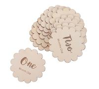 Toyvian 12piezas Tarjetas De Crecimiento Para Bebés De Conmemorativas De Madera Para Momentos De Mensuales Para Recién Nacidos y Fotografía De Primer Cumpleaños