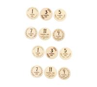 Toyvian 12piezas Tarjetas Mensuales para Bebés De Cartas De Infantiles Accesorios para Fotografía De Recién Nacidos Diseño Creativo y Original Propiedades Únicas y Adorables