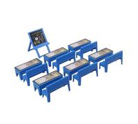 Toyvian 13piezas Mobiliario Miniatura para Casa De Muñecas Escritorio Silla y Pizarra Juguete Educativo para Niño Niña Muebles De Aula para Fomentar La Imaginación Aprendizaje