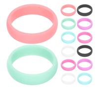 Toyvian 14 Anillos de Silicona para Mujer Anillos Deportivos Flexibles y Resistentes al Agua Tamaño 8 Morado Accesorios para Gimnasio y Actividades al Aire Libre
