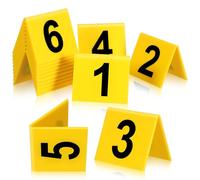 Toyvian 15 Marcadores de Evidencia: Marcadores Amarillos para Escenas del Crimen, Carpas, Tarjetas con Números de Evidencia para Decoraciones de Escenas del Crimen, Accesorios para Juegos de