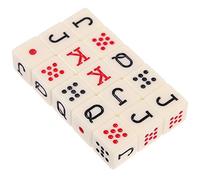 Toyvian 15 Piezas Dados De Póquer Jugando a Los Dados Fichas De Póquer Dados Alfabeto Travieso Juego De Dados para Parejas Dados Educativos Dados del Aula 骰子 Amantes Carta España Acrílico
