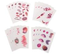 Toyvian 16hojas Parche de Simulación de Herida para Halloween Kit de Maquillaje Temporal Moretones Falsos Pegatinas de Cicatrices para Disfraces y Cosplay de Zombi
