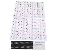 Toyvian 1hoja Pegatinas De Piano Coloridas Para Niño Niña Etiquetas Musicales Transparentes Aprendizaje Divertido y Práctico Para Teclados y Electrónicos Sin Residuo Adhesivo Diseño